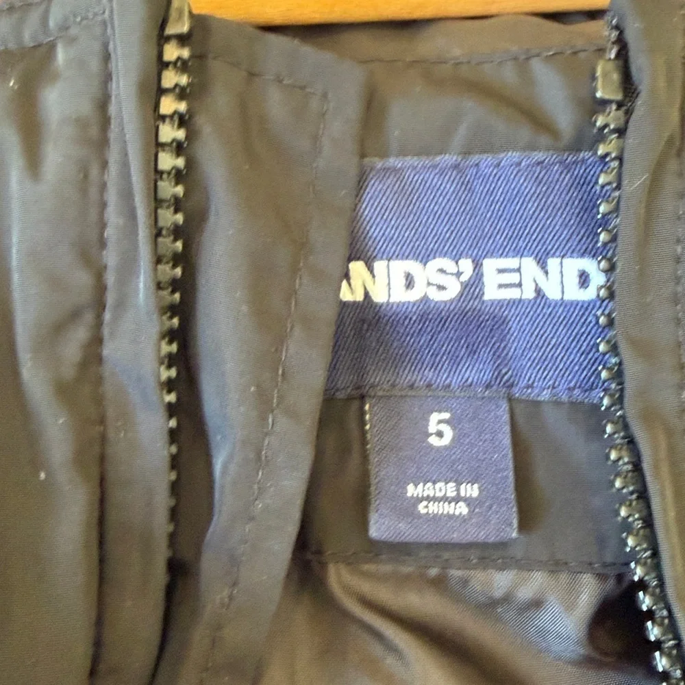 Lands End Kids Black Snow Bib Overalls